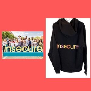 MadHappy HBO Insecure Black/Multicolor 'Insecure' Block Party Hoodie| RARE | NEW